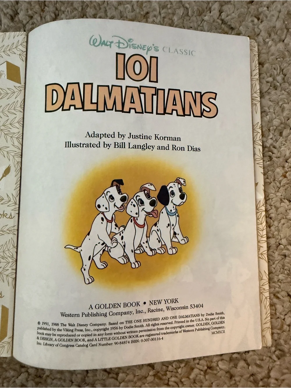 Walt Disney Classic 101 Dalmatians Little Golden Book - Red